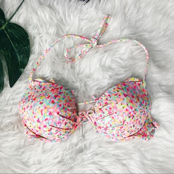 Victoria’s Secret Push Up Confetti Bikini Top 34A - Picture 2 of 8
